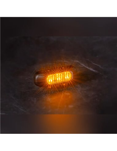 Mini piloto LED Intermitente FT-211 LED con cable 0,15metros, luz de indicación, 12/30V 84mm Homologación 1 2a R10