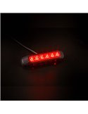 Piloto estroboscópico rojo  LED FT-200 C LED ADR, luz de advertencia LED roja, cable 1metro, 12/30V 132mm Homologación XR1