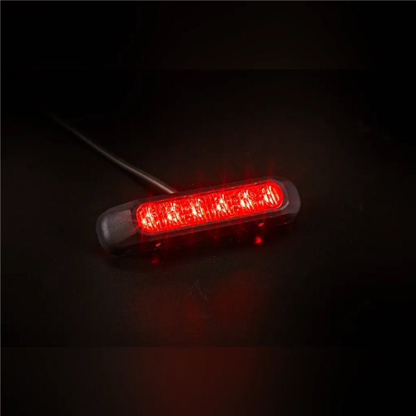 Piloto estroboscópico rojo  LED FT-200 C LED ADR, luz de advertencia LED roja, cable 1metro, 12/30V 132mm Homologación XR1