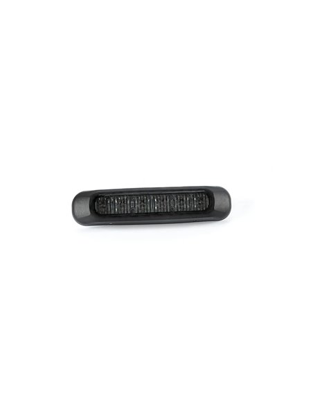 Piloto estroboscópico rojo LED FT-200 C LED DARK ADR, luz de advertencia versión oscura, cable 1m, 12/30V 132mm Homologación XR1