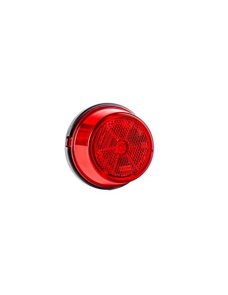 Rote LED-Rückleuchte mit Reflektor FT-059 C, 0,5 m Kabel, 12/236 V, E9-Zulassung