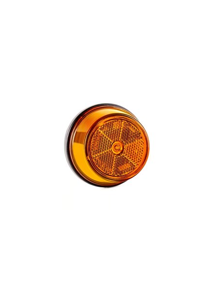 Gelbe LED-Seitenmarkierungsleuchte mit Reflektor FT-059 Z, 0,5 m Kabel, 12/36 V, E9-Zulassung