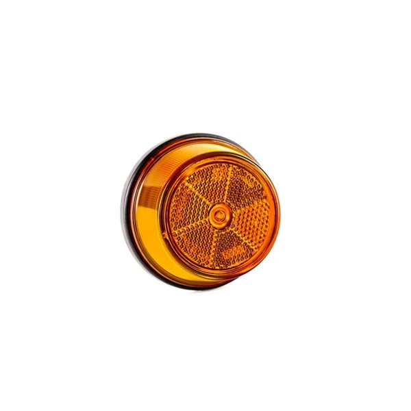 Gelbe LED-Seitenmarkierungsleuchte mit Reflektor FT-059 Z, 0,5 m Kabel, 12/36 V, E9-Zulassung