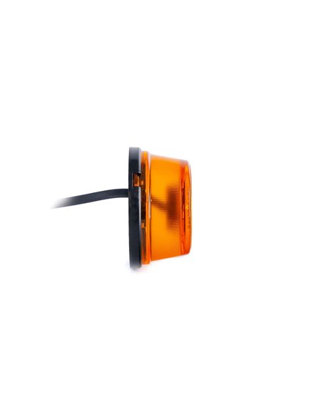 Gelbe LED-Seitenmarkierungsleuchte mit Reflektor FT-059 Z, 0,5 m Kabel, 12/36 V, E9-Zulassung