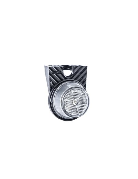 LED-Begrenzungsleuchte mit weißem Winkelhalter und Reflektor FT-059 B+K LED, 0,5 m Kabel, 12/36 V, E9-Zulassung