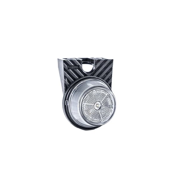 LED-Begrenzungsleuchte mit weißem Winkelhalter und Reflektor FT-059 B+K LED, 0,5 m Kabel, 12/36 V, E9-Zulassung