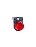 Rote LED-Begrenzungsleuchte mit Winkelhalterung und Reflektor FT-059 B+K LED, 0,5 m Kabel, 12/36 V, E9-Zulassung