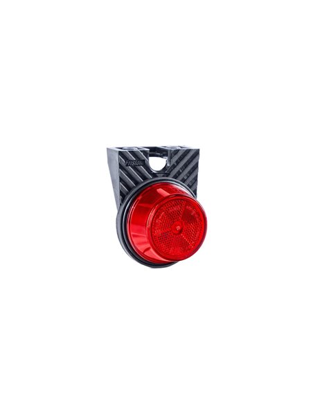 Rote LED-Begrenzungsleuchte mit Winkelhalterung und Reflektor FT-059 B+K LED, 0,5 m Kabel, 12/36 V, E9-Zulassung