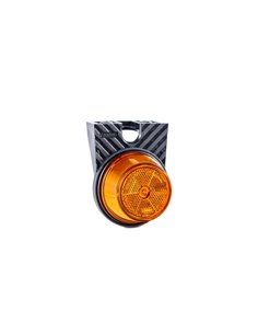 LED-Begrenzungsleuchte mit gelbem Winkelbügel und Reflektor FT-059 B+K LED, 0,5 m Kabel, 12/36 V, E9-Zulassung