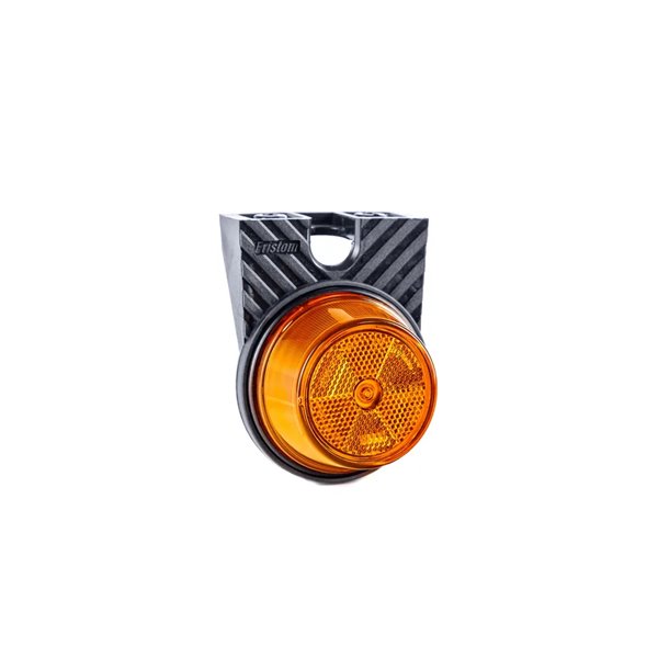 LED-Begrenzungsleuchte mit gelbem Winkelbügel und Reflektor FT-059 B+K LED, 0,5 m Kabel, 12/36 V, E9-Zulassung