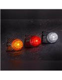 LED-Begrenzungsleuchte mit weißem Winkelhalter und Reflektor FT-059 B+K LED, 0,5 m Kabel, 12/36 V, E9-Zulassung