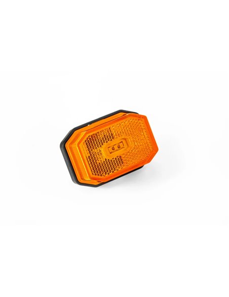 Luz de gálibo LED naranja posición lateral FT-001 Z con reflector y cable 0,5 metros 12/36V, Homologación E9 SM1 IA