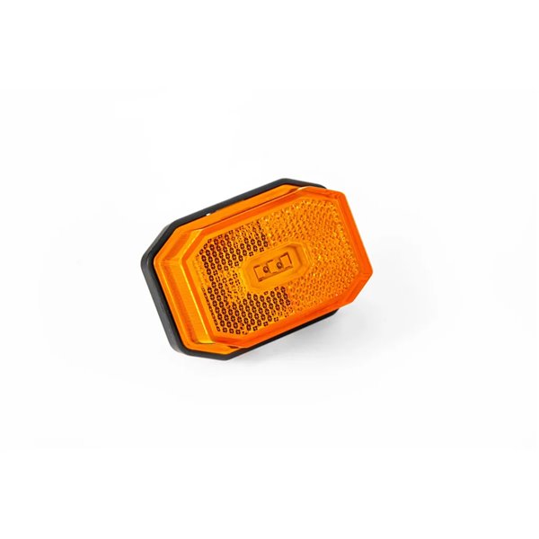 Luz de gálibo LED naranja posición lateral FT-001 Z con reflector y cable 0,5 metros 12/36V, Homologación E9 SM1 IA