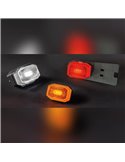Luz de gálibo LED roja posición trasera FT-001 CI con soporte angular, reflector y cable 0,5 metros 12/36V, Homologación E9 R1 I