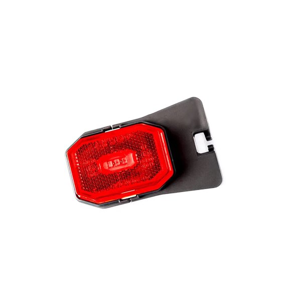 FT-001 CI Luz de posição traseira em LED vermelho com suporte angular, refletor e cabo de 0,5 metro, 12/36V, homologação E9 R1 I