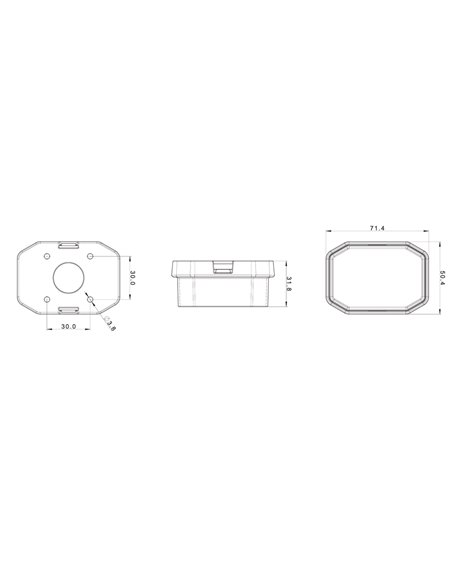 Luz de gálibo LED roja posición trasera FT-001 C con reflector y cable 0,5 metros 12/36V, Homologación E9 R1 IA