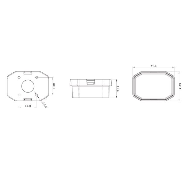 Luz de gálibo LED roja posición trasera FT-001 C con reflector y cable 0,5 metros 12/36V, Homologación E9 R1 IA