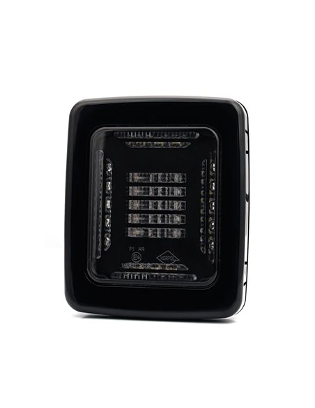 Lanterna traseira de LED CUBE LZD 2876 com moldura preta | Luzes de ré e de neblina | IP68 12/24V | F1 AR