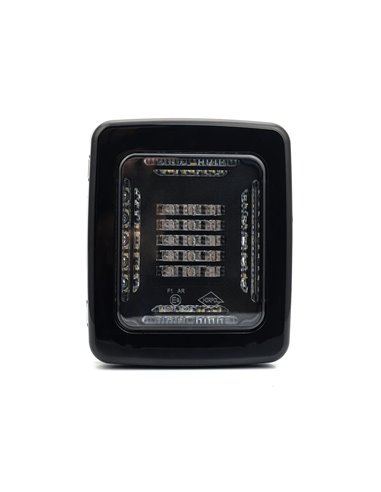 Piloto Trasero LED Marco Negro CUBE LZD 2876 | Marcha Atrás y Antiniebla | IP68 12/24V | F1 AR