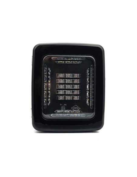 Lanterna traseira de LED CUBE LZD 2876 com moldura preta | Luzes de ré e de neblina | IP68 12/24V | F1 AR