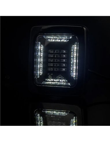 Piloto Trasero LED Marco Negro CUBE LZD 2876 | Marcha Atrás y Antiniebla | IP68 12/24V | F1 AR