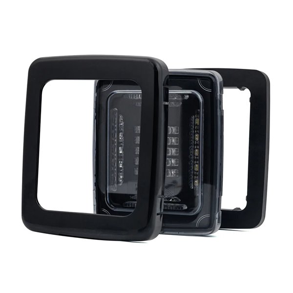 Piloto Trasero LED Marco Negro CUBE LZD 2876 | Marcha Atrás y Antiniebla | IP68 12/24V | F1 AR