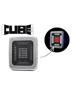 Lanterna traseira de LED CUBE LZD 2876 | Luz de ré e de neblina | IP68 12/24V | F1 AR | Moldura cromada 2