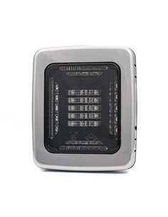 Piloto Trasero LED CUBE LZD 2876 | Marcha Atrás y Antiniebla | IP68 12/24V | F1 AR | Marco Cromado