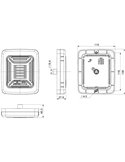 Piloto Trasero LED CUBE Cromado Rectangular | Posición NEON, Freno e Intermitente Dinámico | IP68 12/24V | 2a R1 S1