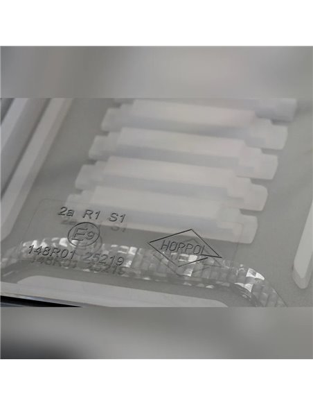 Feu arrière LED noir CUBE | Feux de position, de freinage et clignotants dynamiques néon | IP68 12/24 V | 2 A R1 S1