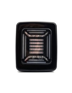 Feu arrière LED noir CUBE | Feux de position, de freinage et clignotants dynamiques néon | IP68 12/24 V | 2 A R1 S1