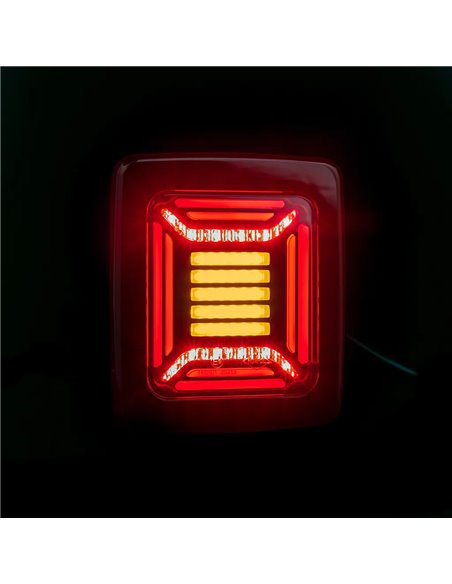 Piloto Trasero LED CUBE Black | Posición NEON, Freno e Intermitente Dinámico | IP68 12/24V | 2a R1 S1