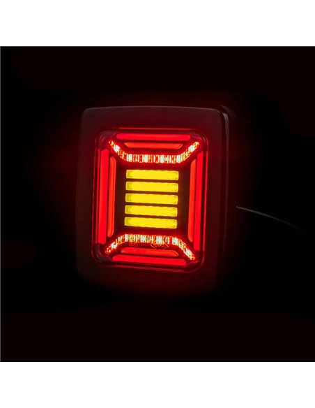 Piloto Trasero LED CUBE Black | Posición NEON, Freno e Intermitente Dinámico | IP68 12/24V | 2a R1 S1