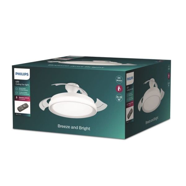 Ventilador de Techo LED Retráctil BLISS Philips | LeonLeds.com