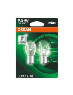 Bombilla coche P21W ULTRA LIFE 12V 21W BA15s larga duración blanca Homologada
