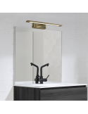 Aplique de pared LED metálico para baños Menorca 12W Ip44 Cuero Ambiente