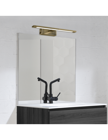 Applique murale LED en métal et cuir 12W IP44 Menorca pour salles de bains