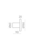 Aplique LED CHAMALEON negro, 10,5W 3000K 675lm, LED integrado, IP54 sin decoración