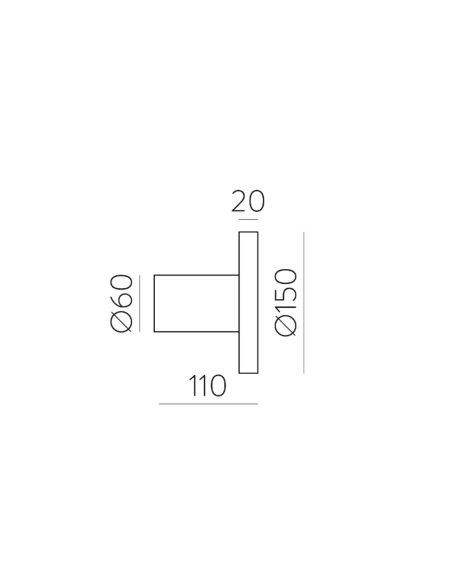 Aplique LED CHAMALEON negro, 10,5W 3000K 675lm, LED integrado, IP54 sin decoración