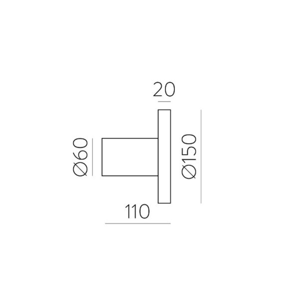Applique murale LED CHAMALEON, noire, 10,5 W 3000 K 675 lm, LED intégrée, IP54, sans décoration