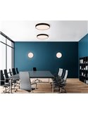 Plafón de techo/Aplique de pared LED ROMA con luz arriba y abajo Ø 40cm 2800Lm + 5W 500Lm, Difusor Microprismatico, 2700K-3000K 