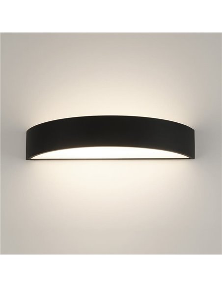 Applique murale semi-circulaire LED ISIA Ø60 cm Blanc/Noir/Or, 2 x 22 W 4875 lm, température de couleur 3000-4000 K avec interru