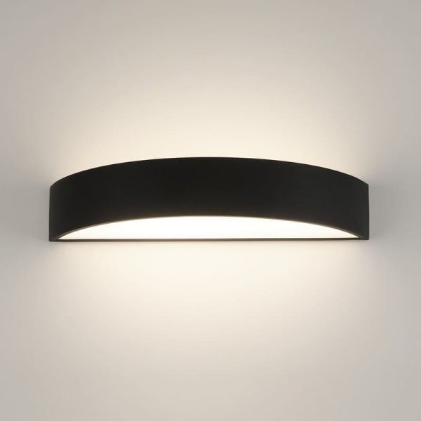 Aplique semicircular LED ISIA Ø60cm Blanco/Negro/Oro, 2x22W 4875lm, Kelvin 3000K-4000K con Interruptor deslizante Con y Sin Casa