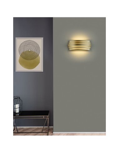 Luminária de parede LED LUXOR 30cm 20W 1200lm 2700K-3000K com interruptor deslizante Branco/Preto/Dourado