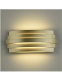 Luminária de parede LED LUXOR 30cm 20W 1200lm 2700K-3000K com interruptor deslizante Branco/Preto/Dourado