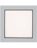 Plafón/Aplique LED cuadrado OPORTO negro texturado, 65W 6000Lm+9W 760Lm, 2700K-3000K con difusor microprismático