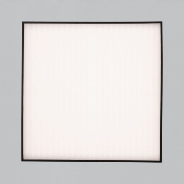 Plafón/Aplique LED cuadrado OPORTO negro texturado, 65W 6000Lm+9W 760Lm, 2700K-3000K con difusor microprismático