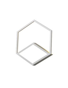 Luminária de parede/teto LED KUBICK S, branca, 26W, 3000K, dimerizável, 351x304mm