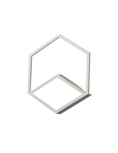 Luminária de parede/teto LED KUBICK S, branca, 26W, 3000K, dimerizável, 351x304mm