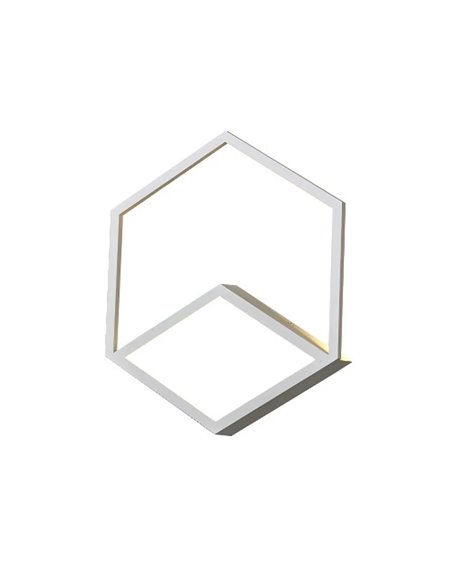 Aplique/plafón LED KUBICK S blanco 26W 3000K regulable 351x304mm